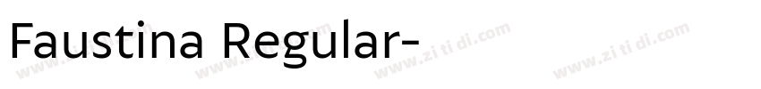 Faustina Regular字体转换